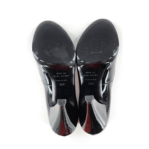 MARC by MARC JACOBS Black Patent Leather Peep Toe Pumps - Picture 9 of 9